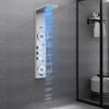 Shower Panel Tower System, Stainless Steel Shower System, 6 In 1 Shower Faucet Set, LED Rainfall Shower Panel Tower, Rainfall, Waterfall, Silver - 3 of 4