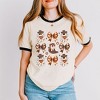 Simply Sage Market Women's Coquette Cartoon Ghost and Boots Chart Short Sleeve Ringer Tee - 2 of 4