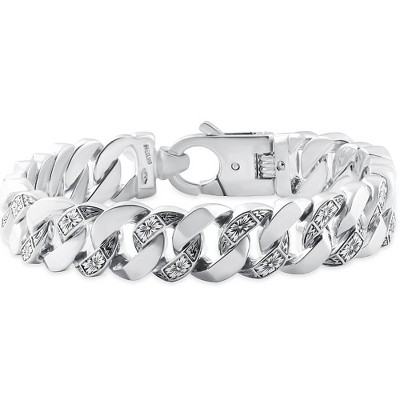 Pompeii3 Men's Designed 14k Gold (115gram) or Platinum (186gram) 14.5mm Bracelet 8.75"