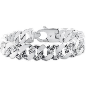 Pompeii3 Men's Designed 14k Gold (115gram) or Platinum (186gram) 14.5mm Bracelet 8.75" - 1 of 4
