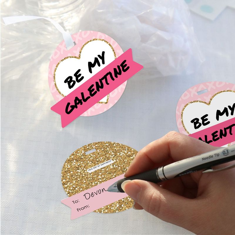 Big Dot of Happiness Be My Galentine - Galentine's & Valentine's Day Party Clear Goodie Favor Bags - Treat Bags With Tags - Set of 12, 2 of 9