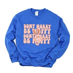 Simply Sage Market Women's Graphic Sweatshirt Don't Worry Be Hoppy Stacked - 1 of 4