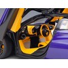 McLaren Speedtail Lantana Purple Metallic with Black Top and Yellow Interior and Suitcase Accessories  1/18 Model Car by Autoart - 4 of 4