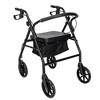 KTMBDW 4 Wheel Rollator Walker With Seat, Steel Rolling Walker, Height Adjustable, 8" Wheels, Removable Back Support, 300 Pound Weight Capacity - 2 of 4