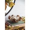 Gulches Series Multicolored Shatterproof Grid Pumpkin Harvest Festival Ornament - 3 of 4