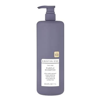 Kristin Ess One Purple Shampoo Toning for Blonde Hair, Neutralizes Brass and Sulfate Free - 33.8 fl oz