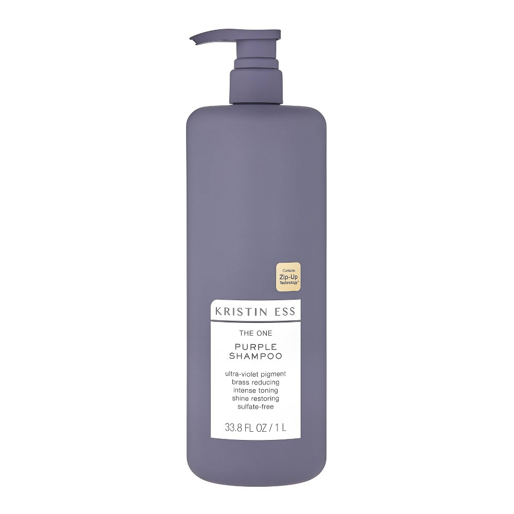 Kristin Ess One Purple Shampoo Toning For Blonde Hair, Neutralizes Brass And Sulfate Free 33.8 Fl Oz