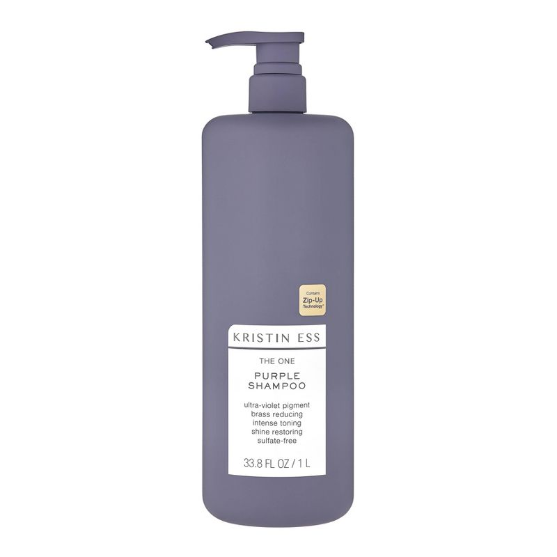 Kristin Ess One Purple Shampoo Toning for Blonde Hair, Neutralizes Brass and Sulfate Free - 33.8 fl oz, 1 of 5