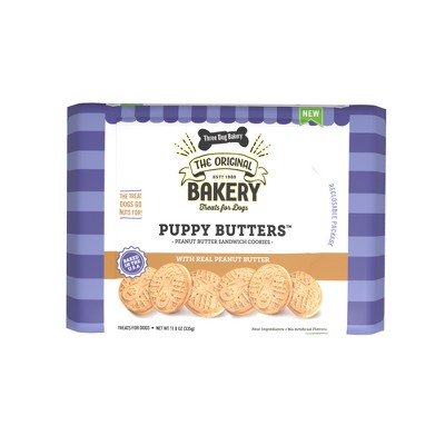 Three Dog Bakery Puppy Peanut Butter Dog Treats - 11.8oz