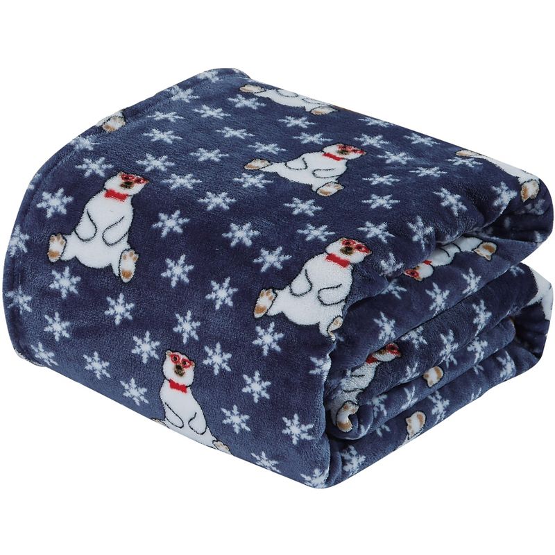 Noble house Christmas  Festive and Cheery Holiday Super Soft Ultra Comfy Microplush Throw Blanket 50"x60", 2 of 4