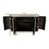 Modern Accent Storage Cabinet, Curved Sideboard Buffet Cabinet with 4 Doors, Adjustable Shelves, Coffee Bar Cabinet for Living Room, Hallway - 4 of 4