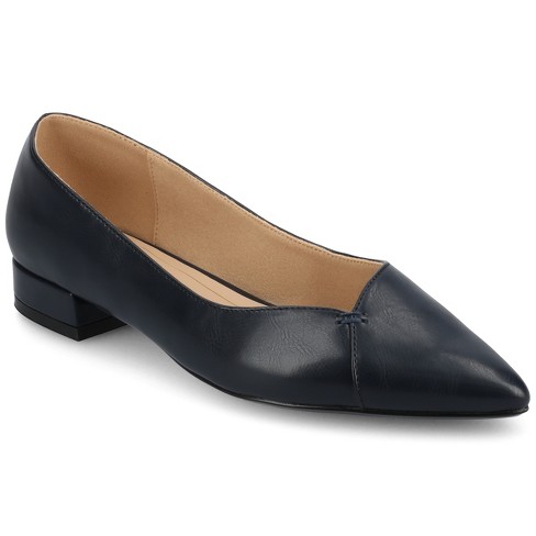 Journee Women's Carmin Medium And Wide Width Dress Flats, Navy 6.5 : Target