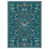 GustoWave Various sizes Modern Floral Machine Washable Indoor Waterproof Area Rug for Bedroom, Living Room, Dark Green - 2 of 4