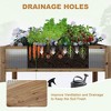 Elevated Wooden Planter Box w/Storage Shelf, Raised Garden Bed Wood Planter Boxes Large, Wooden Raised Garden Bed w/Legs for Vegetable Flowers - 4 of 4