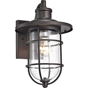Chloe Lighting Markus Transitional 1 Light Rubbed Bronze Outdoor Wall Sconce 14" Height - 1 of 4