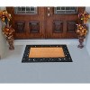 A1HC Natural Coir and Rubber Black Floral Border 18"x30" Long Lasting Front Door Entry Doormat - 4 of 4