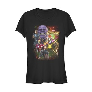 Juniors Womens Marvel Avengers: Infinity War Thanos Growl T-Shirt - 1 of 3