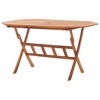 vidaXL Folding Patio Table 53.1 in.x33.5 in.x29.5 in. Solid Wood Acacia - 4 of 4