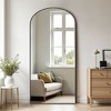 Spassway Arched Metal Full Length Mirror with Bracket Decorative Freestanding Mirror Accent Dressing Mirror for Living Room Bedroom - 2 of 4