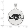 Black Bow Jewelry Sterling Silver North Dakota State Bison NCAA Extra Large Pendant - 2 of 3