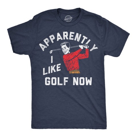 Мужские футболки Crazy Dog T-Shirts, Inc. Mens Funny T Shirts Apparently I Golf Now Sarcastic Golfing Graphic Novelty Tee For Men - Crazy Dog Men's T Shirt For Golfers Navy S
