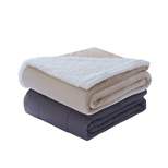 48" x 72" 15lbs Weighted Blanket with Reversible Sherpa Cover Taupe/Ivory - DreamLab
