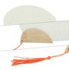 Unique Bargains Portable Double-Sided Short Handle Round Xuan Paper Plover Folding Fan 1 Pc - 3 of 4