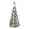 TIRAMISUBES 4/5/6-Inch Christmas Tree Fir Tree with LED Lights Pvc Hinges Branches for Christmas Indoor and Outdoor Holiday Decoration - 4 of 4