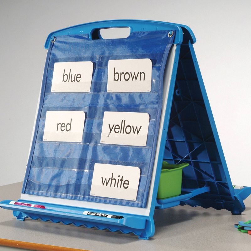Copernicus Tabletop Easel with Dry Erase Boards, Pocket Chart &#38; Storage Tubs, 4 of 8