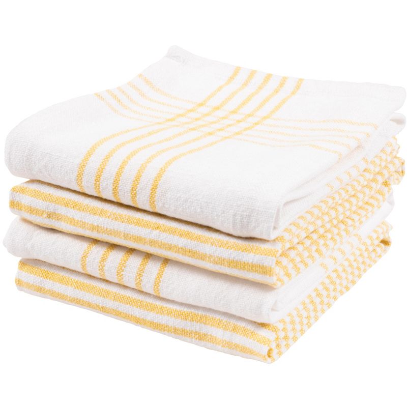 KAF Home Set of 4 Monaco Relaxed Casual Slubbed Kitchen Towel | 100% Cotton Farmhouse Dish Towel, 18 x 28 Inches | Set of 4, 1 of 4
