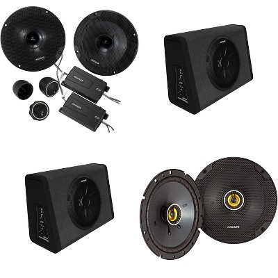 Kicker (2) 11PT250 Powered Sub Enclosure & 46CSS654 6.5" Component, 46CSC674 6.75" Bundle