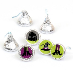 Big Dot of Happiness Happy Halloween - Witch Party Round Candy Sticker Favors - Labels Fits Chocolate Candy (1 Sheet of 108) - 1 of 4