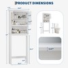 Over The Toilet Storage Cabinet, Over Toilet Bathroom Organizer with Adjustable Shelves, Freestanding Space Saving Toilet Rack For Bathroom - 2 of 4