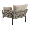 CAVINAS 1PC Outdoor Rattan Patio Chairs with Powder Coated Iron Frame & Cushions,Comfy Lounge Chair for Garden,Backyard,Balcony,Gray - 4 of 4