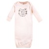 Touched by Nature Baby Girls Organic Cotton Gowns, Soft Wildflower - 3 of 4