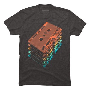 Men's Design By Humans Cassette Tapes By robotface T-Shirt - 1 of 4