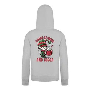 Everyday Kids Christmas Collection Powered by Cookies and Cocoa Zip Up Hoodie – Holiday Sweatshirt - Heather Gray - 1 of 1