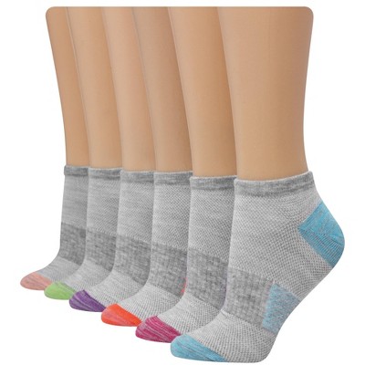 Hanes Women's Cozy No-Show Socks – 6-Pair Pack – Cushioned, Assorted Colors – Size 9-11 (Fits 5-9)