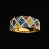 Ross-Simons 1.15 ct. t.w. Multicolored Diamond Geometric Ring in 14kt Yellow Gold - 4 of 4