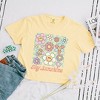 Simply Sage Market Women's  Hey Sunshine Flowers Short Sleeve Relaxed Fit Cropped Graphic Tee - 3 of 3