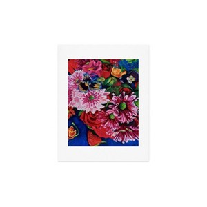 Deny Designs Fine Art by Clau Robles Gil Panel 2 Naranja Sanguina y Flores Art Print - 1 of 4
