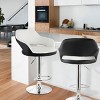 Elama 2 Piece Adjustable Faux Leather Bar Stool Set - 3 of 4
