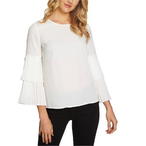 1.STATE Womens Tiered-Sleeve Knit Blouse - 1 of 1