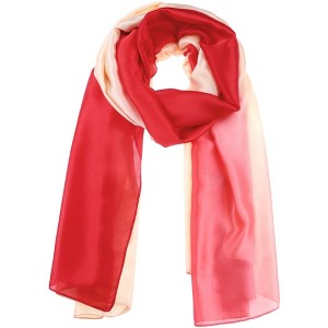 INSPIRE CHIC Women's Gradient Color Satin Colorful Lightweight Soft Scarves 1Pc - 1 of 4