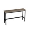PAGED Pub Table Set of 4, 3 PU Leather Counter and Bar Stools, 1 Long Dining Table with Drawers and Outlets for Kitchen, Dining Room - 3 of 4