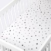 Fitted Crib Sheet Scatter Dot - Cloud Island™ - Black/Cream - image 3 of 4