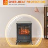 QingMoon Electric Fireplace Heater, 22" Freestanding Fire Place Stove with Realistic LED Flames and Overheating Protection for Living Room, Bedroom - 3 of 4