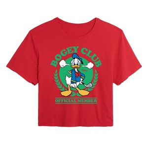 Women's - Disney - Donald Duck Bogey Club Cropped Graphic T-Shirt - 1 of 4