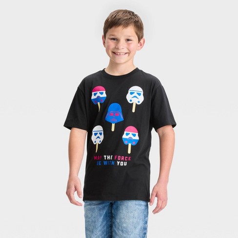 Berri formeel Wolf in schaapskleren Boys' Star Wars Ice Cream Americana Short Sleeve Graphic T-shirt - Black :  Target