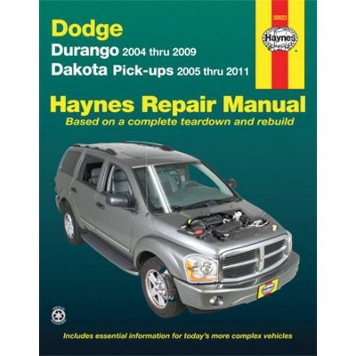 Durango 2004 Thru 2009 Dakota Pick-Ups 2005 Thru 2011 Haynes Repair Manual - by  Ken Freund (Paperback)